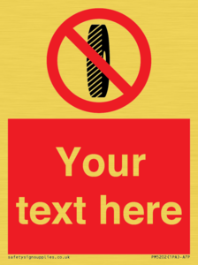 Custom Do Not Change Grinding Wheel Sign